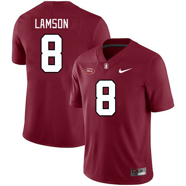 Men #8 Justin Lamson Stanford Cardinal 2024 ACC Conference College Football Jerseys Stitched-Cardina